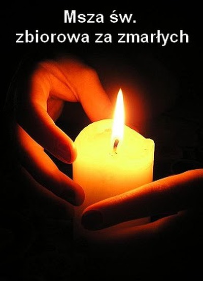 Plakat wydarzenia Msza św. zbiorowa za zmarłych